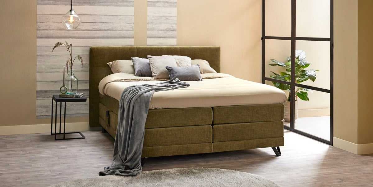 Opgemaakte boxspring