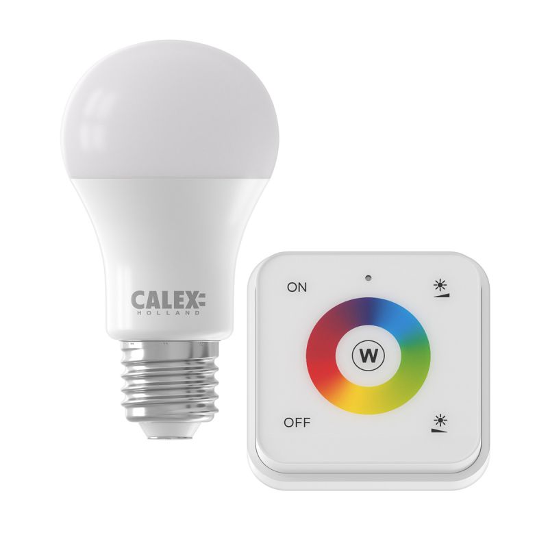 Calex Smart LED lamp gekleurd licht met afstandsbediening Trendhopper.nl