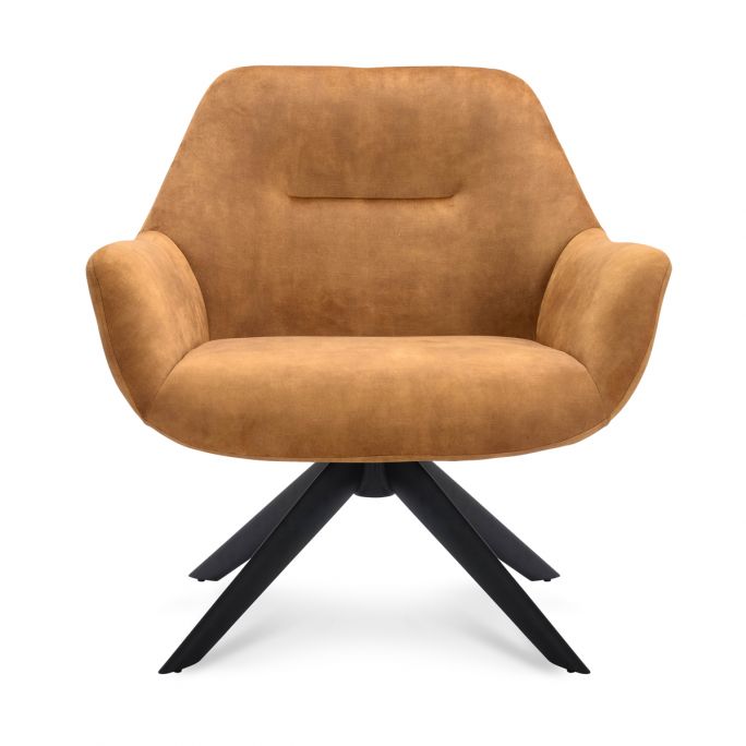 Fauteuil Vermont velvet Cognac Trendhopper.nl