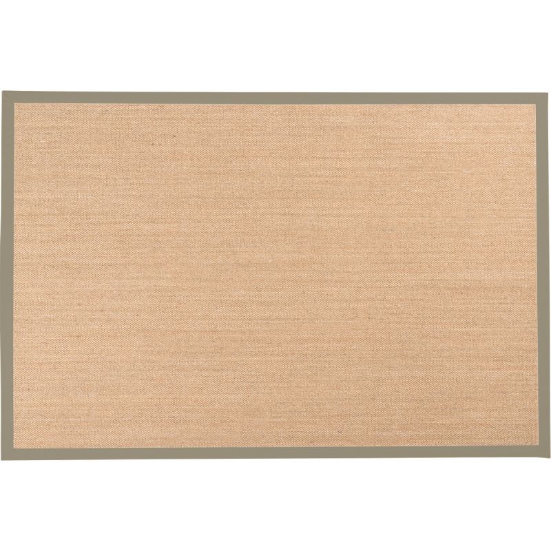 Vloerkleed Linna beige 200x290 met taupe band