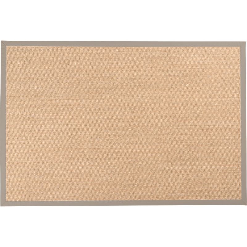 Vloerkleed Linna beige 200x290 met lichtgrijze band