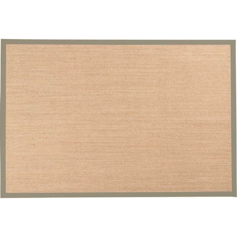 Vloerkleed Linna beige 160x240 met taupe band