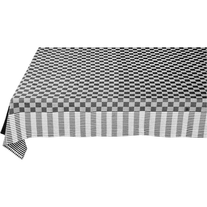 vertrouwen maat Lada Tafelkleed Square zwart/wit 150x250cm | Trendhopper.nl