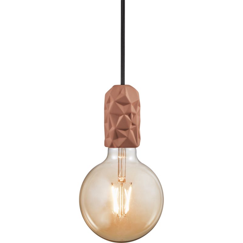 Nordlux Hang hanglamp - pendellamp - Ø4,5 cm - E27 - geometrische vormen - terracotta