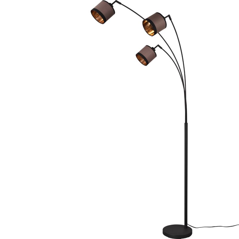 Vloerlamp Davos taupe excl. 3x E14 4W