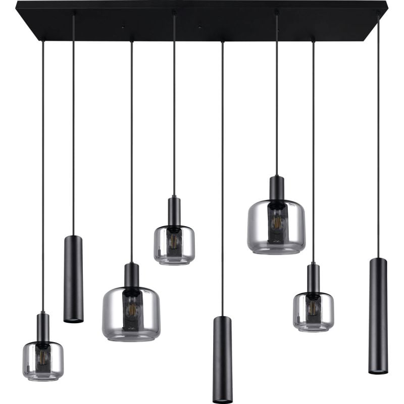 Trio Leuchten Hanglamp Mataro 8 lichts L 118 cm zwart